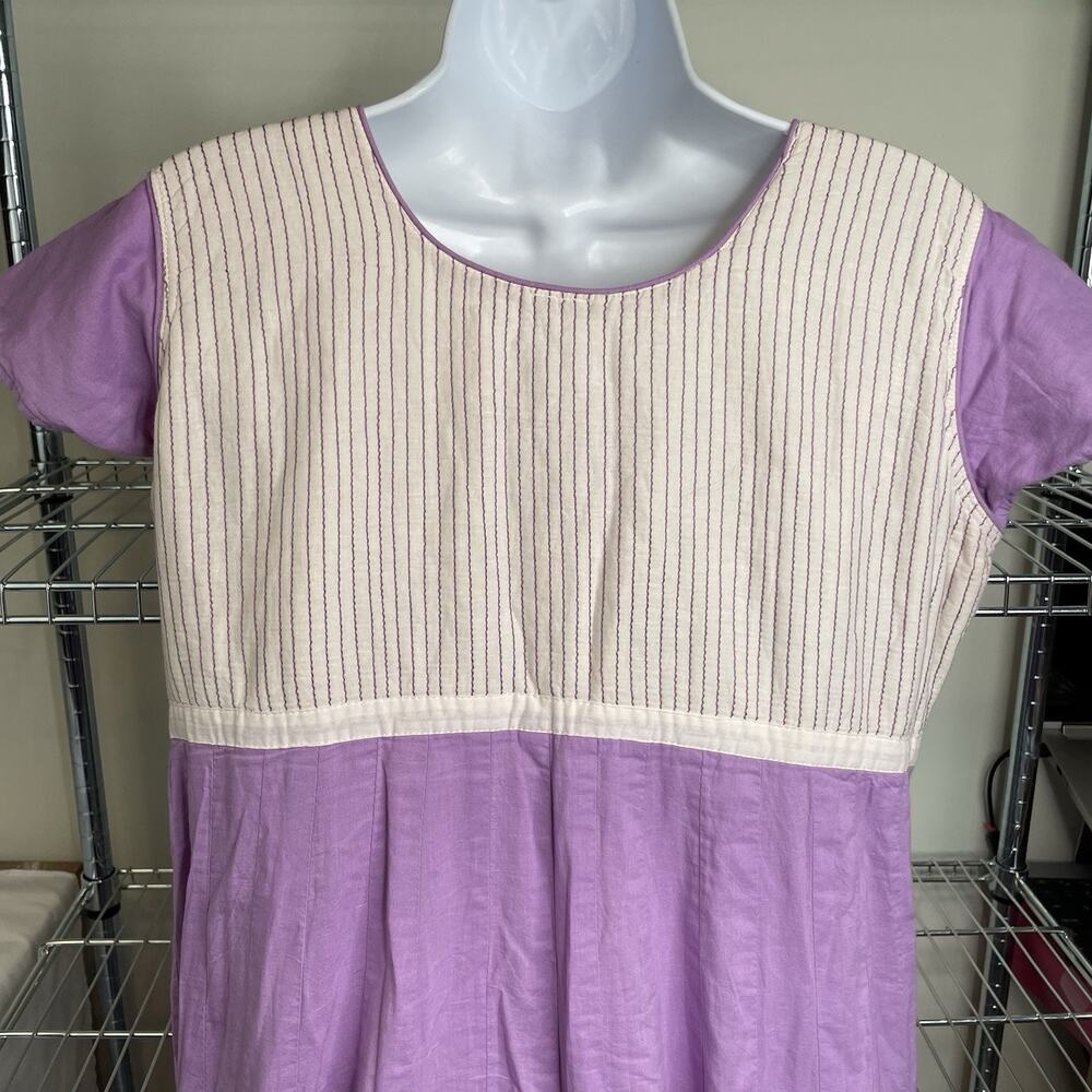 Boho Women's Purple Embroidered Kurta Dress Size‎ XL Indian Textiles Cottagecore - Picture 6 of 11